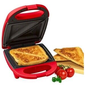 My Mini Sandwich Maker Red Non-Stick Easy Clean Brand New